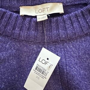 LOFT Heathered Purple Knit Top